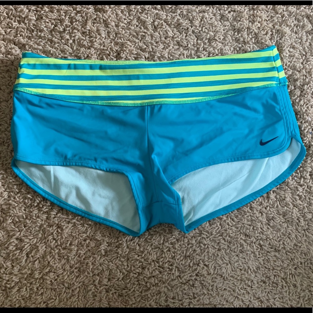 nike nylon swim bottoms/booty shorts